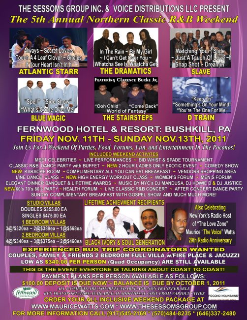 Past Classic R&B Events LLC Music Festival Flyers